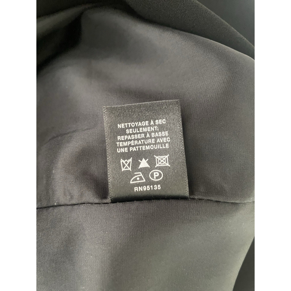 Lafayette 148 Dress Black Round Neck 3/4 Sleeve Shift Knee Pockets Back Zip 16 - Picture 7 of 9